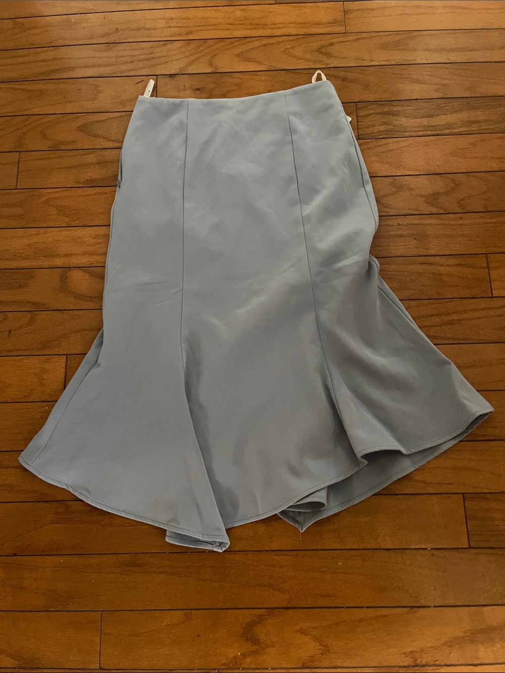 Light Blue Asymmetrical Women's Skirt